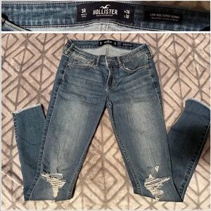 Hollister Light Wash Skinny Jeans with Distressed Details